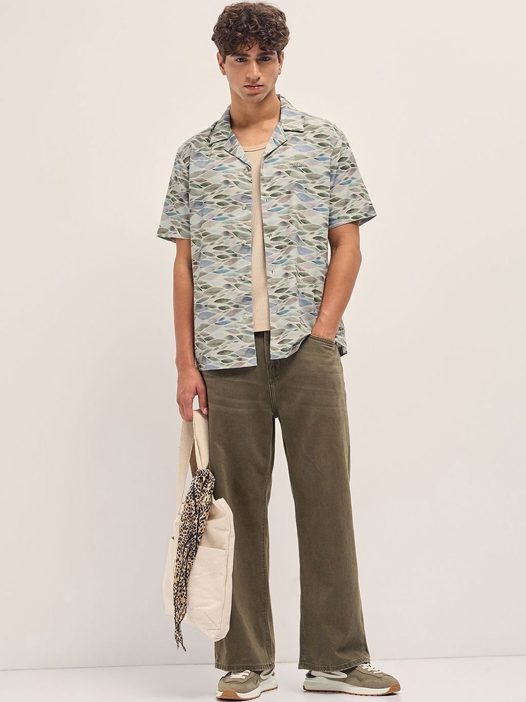 N-02 Allen Solly Relaxed Tropical Cuban Casual Shirt
