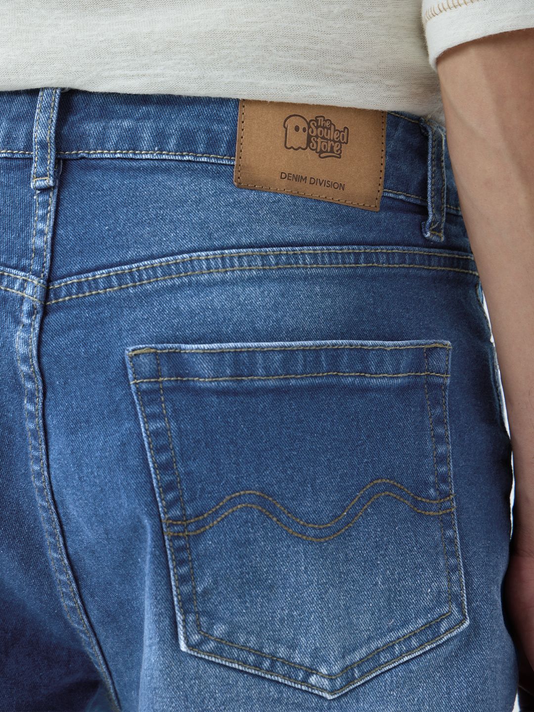 N-24 The Souled Store Denim Shorts: Midnight Blue