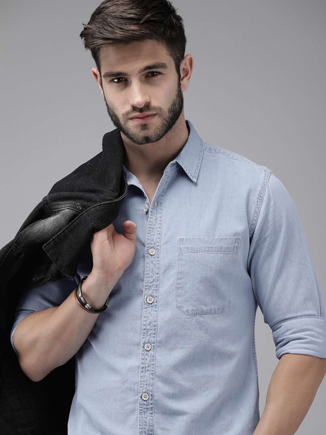 N-27 Roadster Light Blue Chambray Casual Shirt