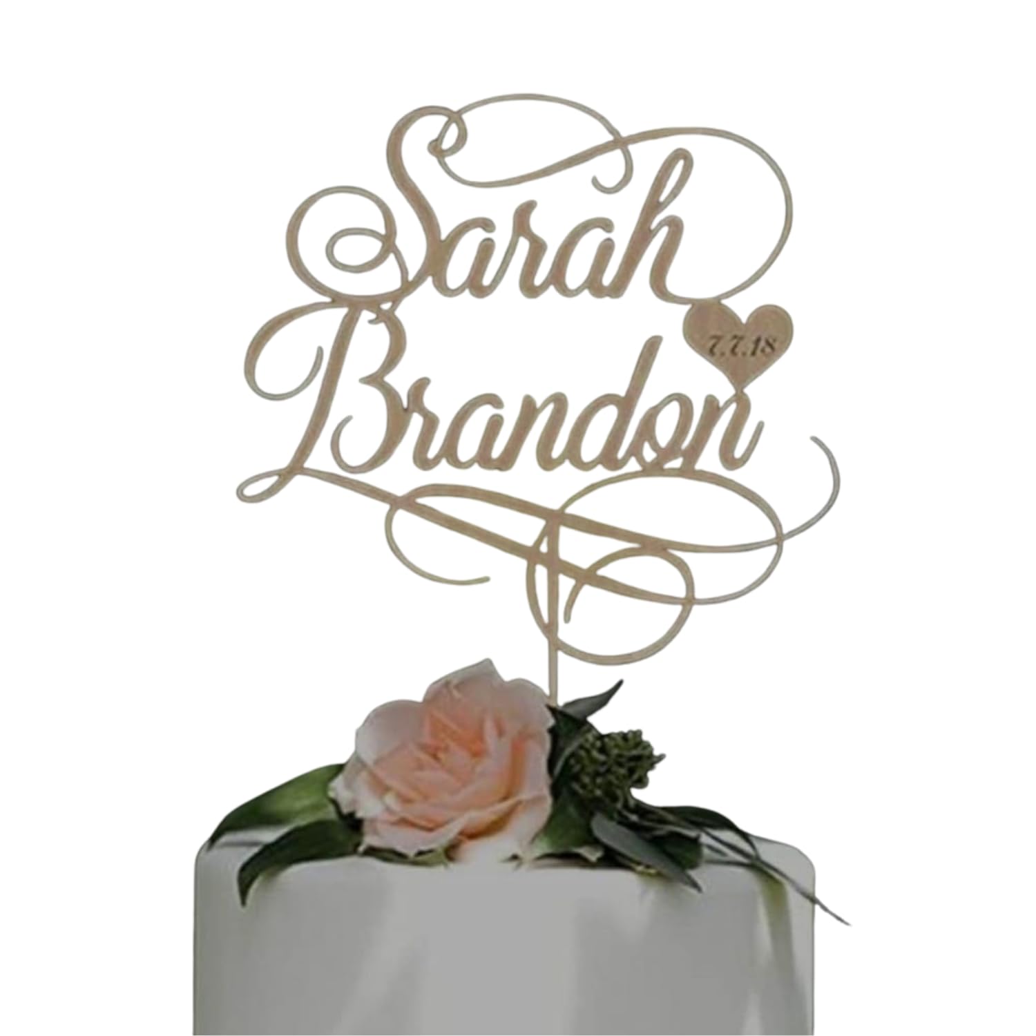B-03 Bright Wood Craft customizable wooden topper Yashika · 4