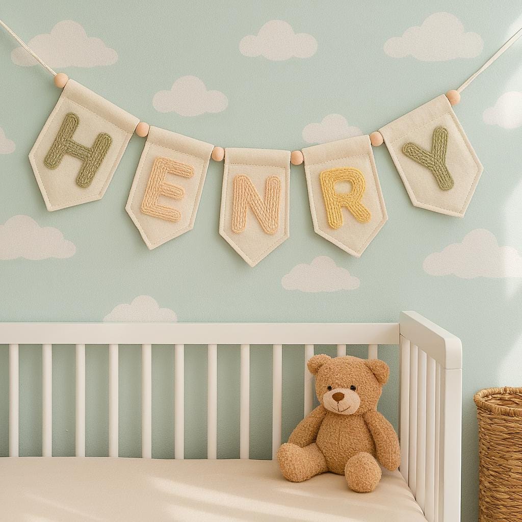 B-15 Etsy India panda bamboo personalized banner