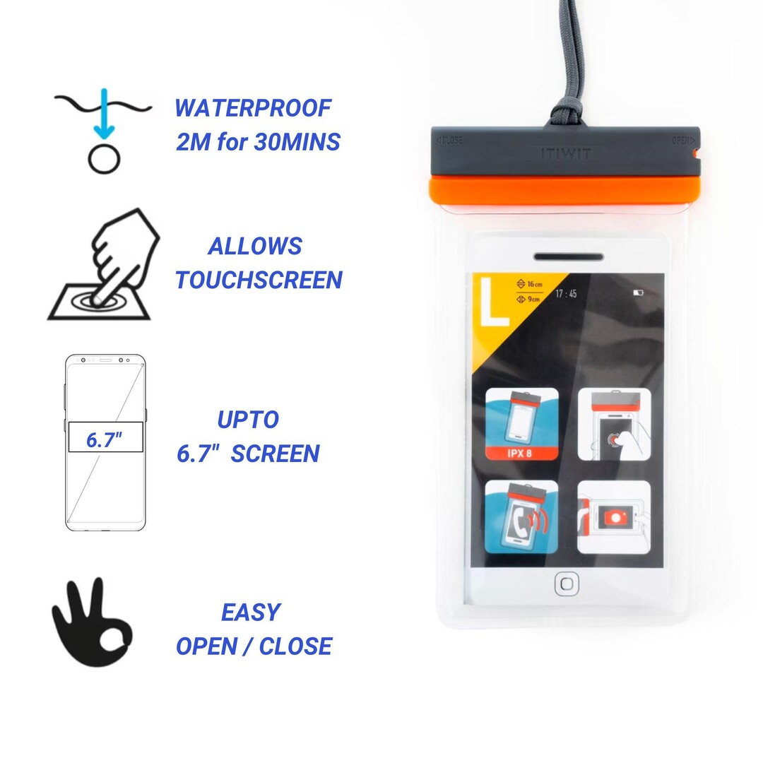 F-29 Decathlon ITIWIT Waterproof Mobile Phone Pouch Large IPX8