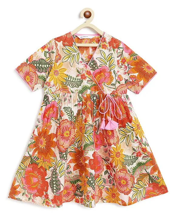 K-04 Campana angrakha kurta off-white