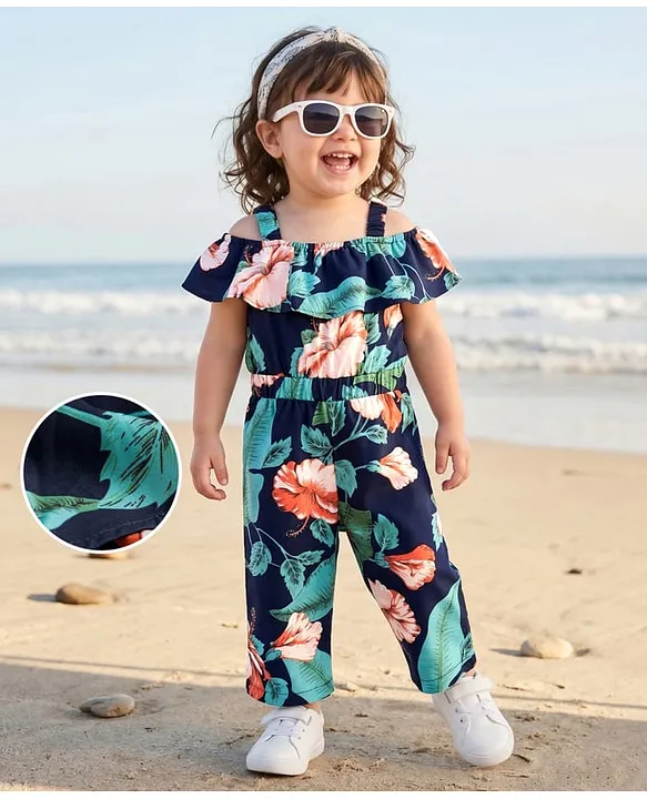 K-11 Mark & Mia Cold-Shoulder Floral Jumpsuit