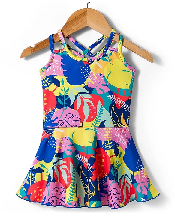 K-13 Babyhug Water-Repellant Tropical Frock Swim