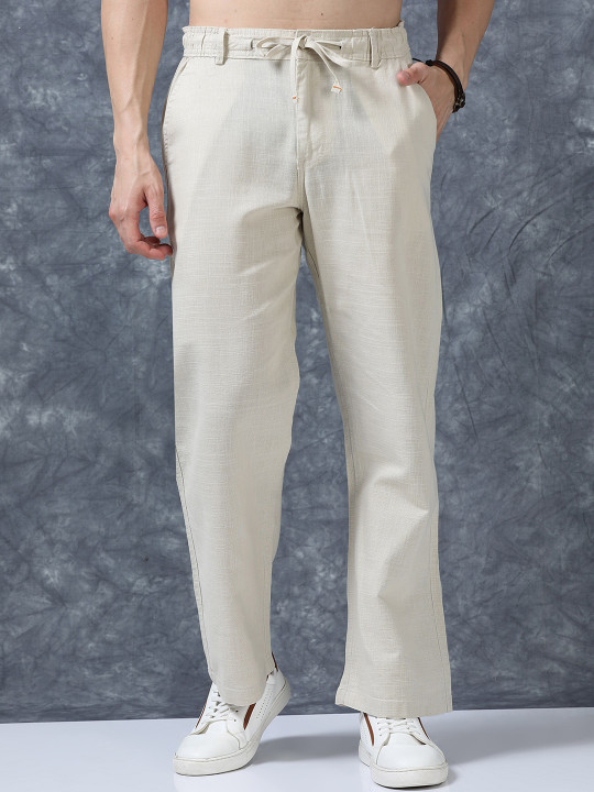 N-03 Roadster Linen Relaxed Wide-Leg Trousers