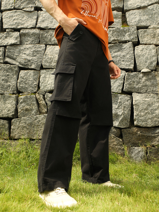 N-17 NOBERO baggy black cargo