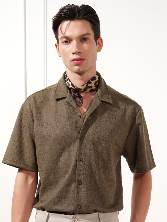 N-19 HIGHLANDER brown Cuban shirt