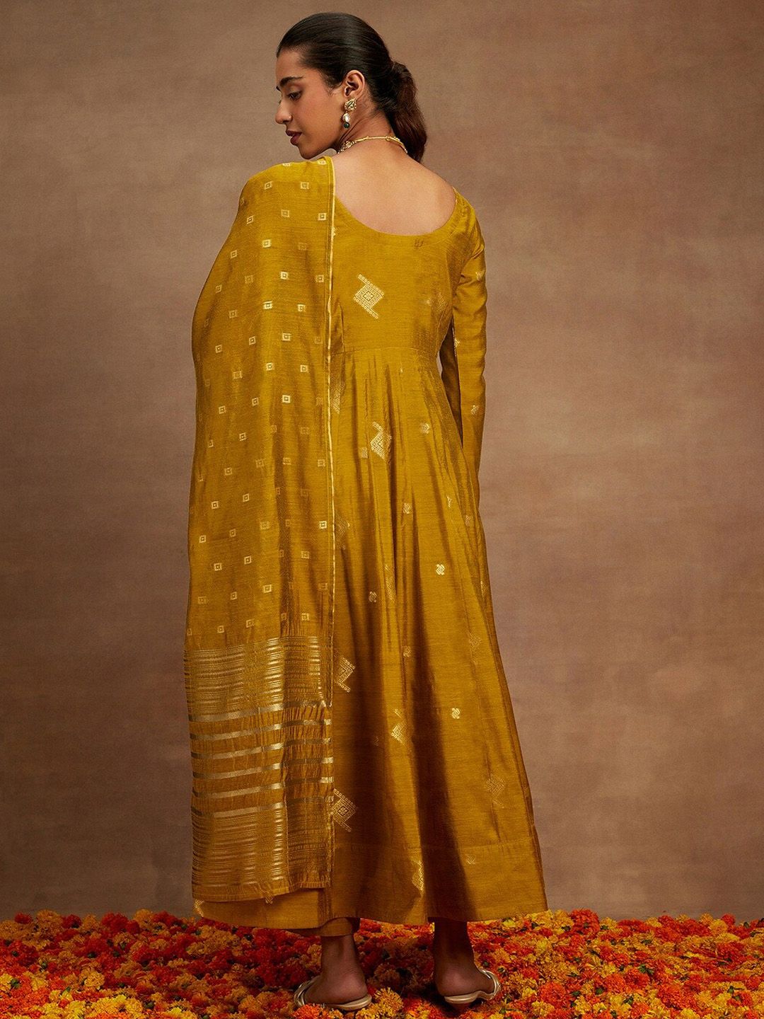 Y-06 Libas mustard anarkali set