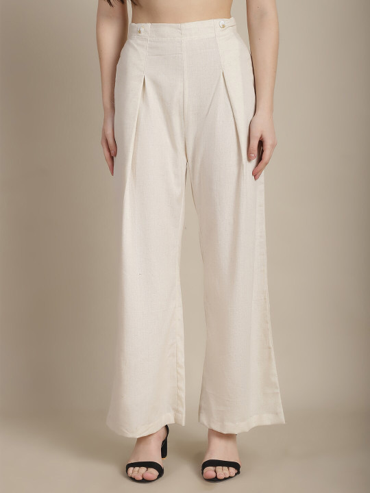Y-08 Tulsattva Wide-Leg Cotton Palazzos